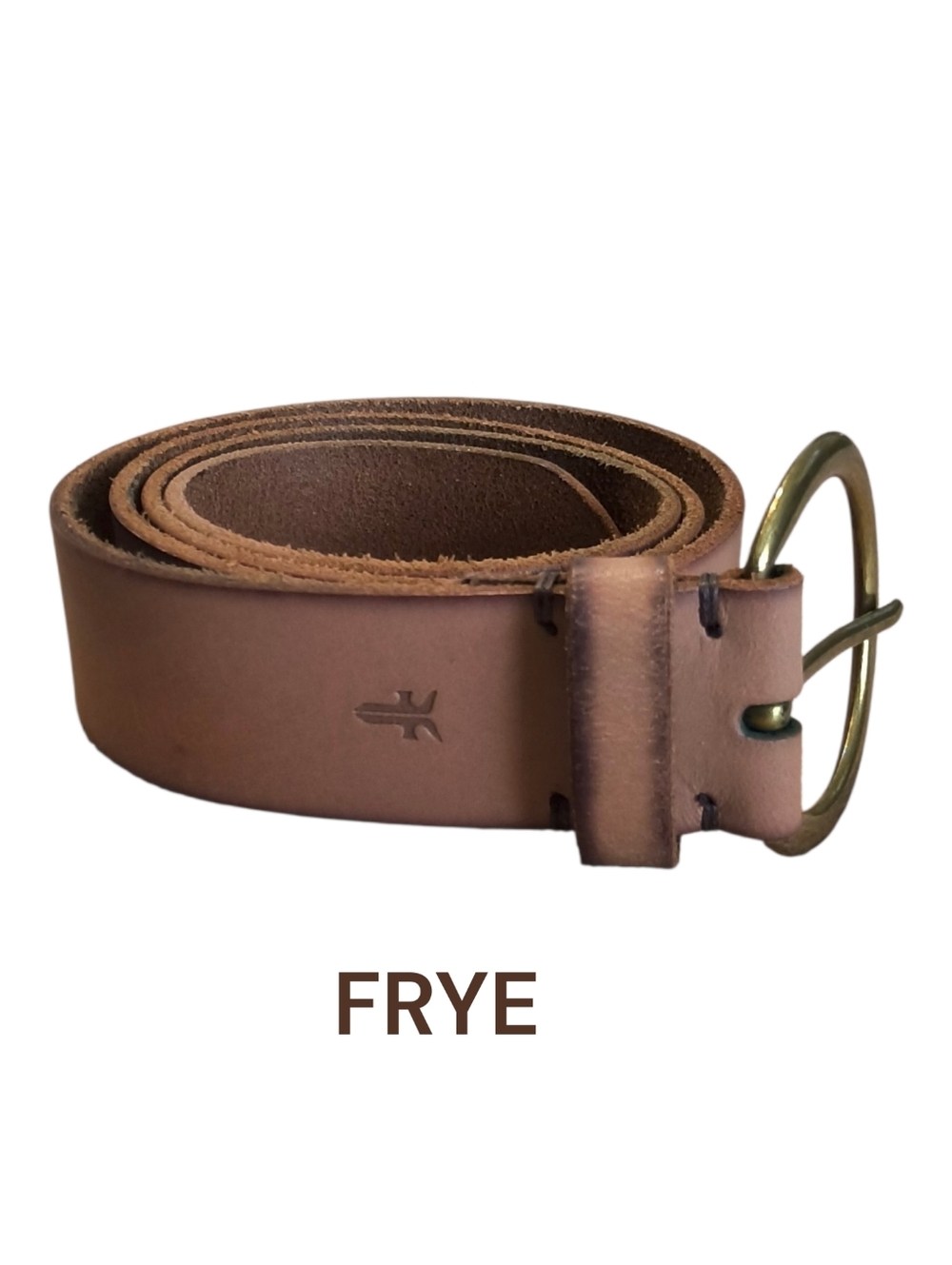 FRYE Burnished Tan Leather Belt Large - Western Boho